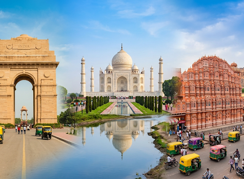 Delhi agra jaipur image